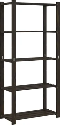 Immagine prodotto di Scaffale a 5 Livelli Nero 80x38x170 cm in Legno di Pino