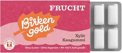 Produktbild von Birkengold Kaugummi Frucht 12 Stück - 17g x 24 - 24er Pack VPE