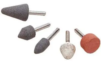Productafbeelding van Schuursteentjes voor keramiek, set van 5 verschillende soorten, met een schachtdiameter van 6 mm