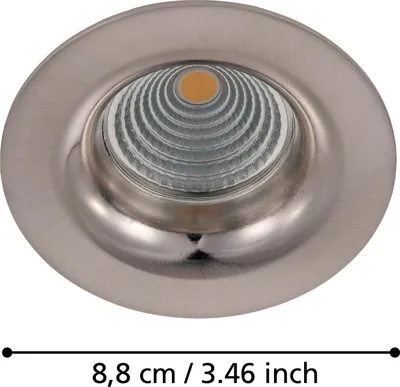 Zdjęcie produktu dla EGLO Saliceto, reflektor wpuszczany, 1 żarówka(i), LED, 380 lm, 220-240 V, nikiel