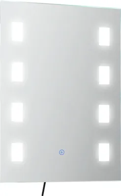 Produktbild von Badezimmerspiegel - LED-Spiegel - Antibeschlag-Funktion - 70 x 2,7 x 50 cm - Montage Erforderlich - Silber