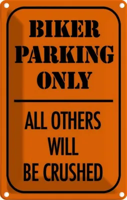 Produktbild von vianmo Blechschild 30x20 cm Biker parking only all others Parkplatzschild