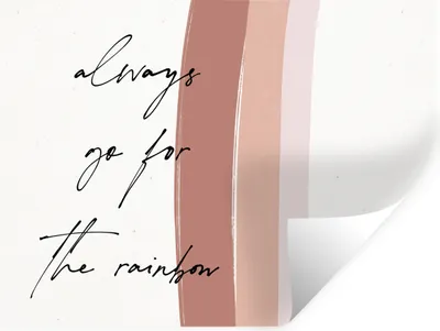 Produktbild von MuchoWow® Wandtattoo Wandsticker Wandaufkleber Regenbogen - Immer auf den Regenbogen zugehen - Zitate - Text 80x60 cm Selbstklebend und Repositionierbar - Faltenfrei