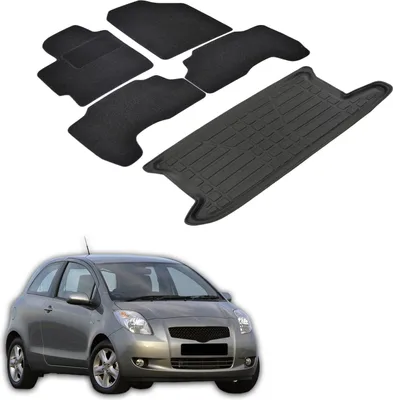 Produktbild von Kofferraumwanne Fußmatten Set Für Toyota Yaris XP9 2005-2011, Genaue Passform