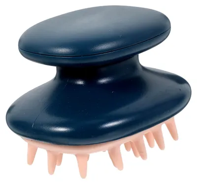 Produktbild von Silikon Kopfhautmassagebürste Blau Mit Griff Tragbar