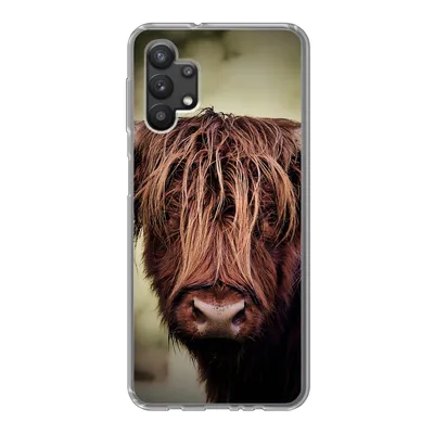 Produktbild von MuchoWow® Handyhülle Schutzhülle Hülle für Samsung Galaxy A32 5G Schottischer Hochländer - Licht - Porträt - Natur Silikon Softcase Handy Hülle - Softcase