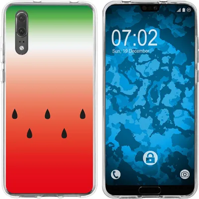 Produktbild von PhoneNatic Case kompatibel mit Huawei P20 Silikon-Hülle Sommer Melone M5