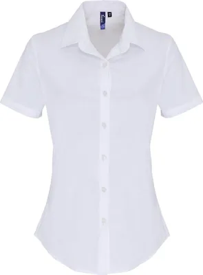 Produktbild von Premier - Formelles Hemd für Damen kurzärmlig PC5841 (M) (Weiß)