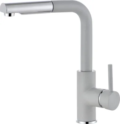 Produktbild von Küchenarmatur - Hochdruck Einhebelmischer - Ausziehbar Und Drehbar - Edelstahl - Beton/Grau - Höhe 29,7 cm - Anschluss 3/8 Zol, MODERNO TINA