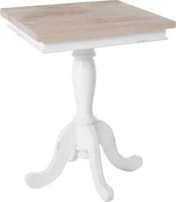 Obrázok produktu pre Odkladací stolík CLP Goa, konferenčný stolík s doskou z masívneho dreva v prírodnej/bielej farbe, rozmer 50 cm