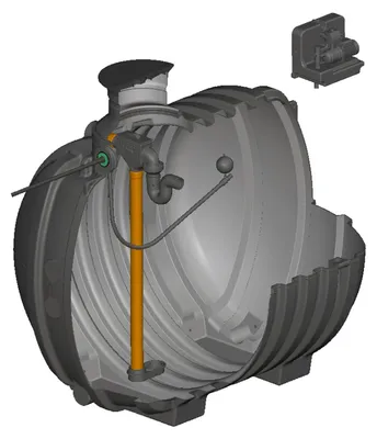 Produktbild von Regenwasser Zisterne 10000 Liter AQUA-RONDO mit Haus-Set