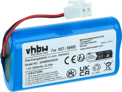 Produktbild von vhbw Akku kompatibel mit Aquatronix Poolsauger (3000 mAh, 7,4 V, Li-Ion)