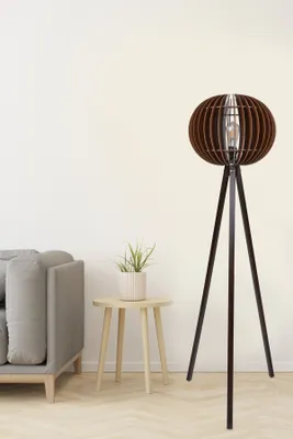Produktbild von Opviq, 193- 193FLH, Nussbaumfarbe, Stehlampen, MDF -Körper (Dicke: 3 mm)