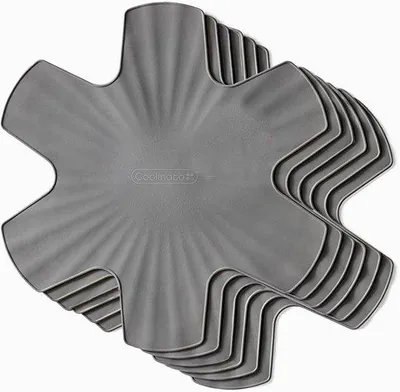 Produktbild von Famanu Pfannenschoner Set 6 Stück - 35 cm, grau, hitzebeständig, platzsparend