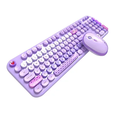 Immagine prodotto di Set tastiera + mouse senza fili Mofii Lovely 2.4G (viola)