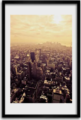 Produktbild von Bild - Bilderrahmen - 40 cm x 60 cm - MDF - Rahmen - Wandkunst - Manhattan New York
