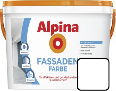 Produktbild von Alpina Fassadenfarbe 2,5 L weiß matt