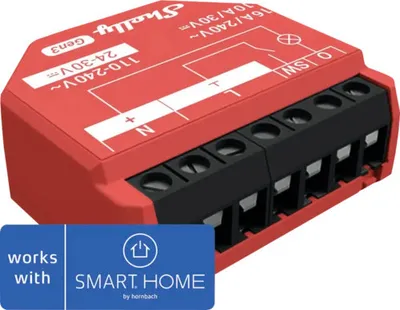 Produktbild von Shelly 1PM Gen3 | Switch de WiFi-Relais mit Strommessung de - 16 A | Control de light | Alexa Google Home, compatible with mate, iOS and Android app, no hub required.