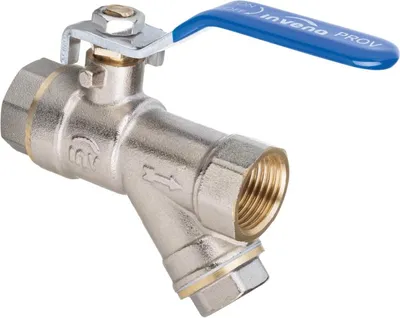 Produktbild von Kugelhahn mit eingebautem Filter 1/2"
