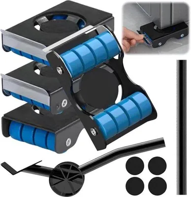 Produktbild von Famanu Möbelheber und Transportrollen - Innovatives Anti-Rutsch Design - 5 Stück