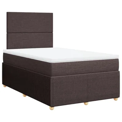 Obrázok produktu pre Boxspring posteľ s matracom tmavohnedá 120x200 cm látka