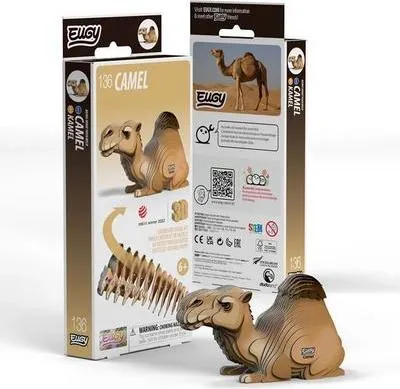 Produktbild von Eugy 3D Puzzle Kamel - Tierpuzzle Bastelset aus Karton