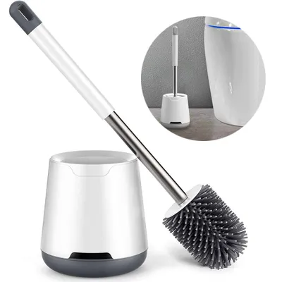 Produktbild von Hochwertige WC Bürste aus Silikon - Premium Klobürste für eine saubere und hygienische Toilette - Toilettenbürstenhalter