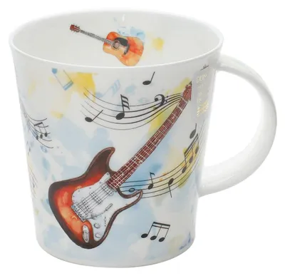 Gitarren-Motiv Kaffeebecher, Bone China, 0,48 l, Cairngorm