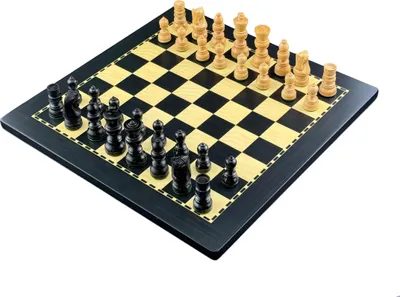 Image de Italfama Palisandro Dorato Échecs 6 cm + Échiquier en ébène 30 cm