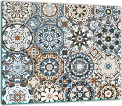 Obrázek produktu pro Kryt varné desky Skleněný kryt varné desky Splashback 60x52cm vzor