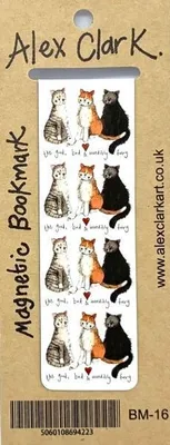 Produktbild von Lesezeichen BM16 – 3 verschiedene Katzen – Alex Clark