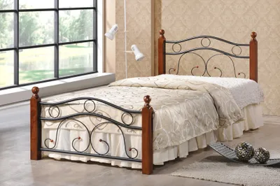 Obrázek produktu pro Kovová postel FLORENCE 90 x 200, divoký dub