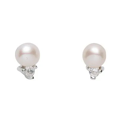 Produktbild von Miamar 01.1148 Damen Ohrstecker Silber Zirkonia synth. Perle