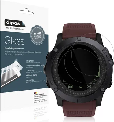 Produktbild von 2x Schutzfolie für Nasa BNA30129-002 (51 mm) - Anti-Shock 9H Folie dipos Glass Kunststoffglas