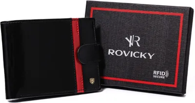 Image de Portefeuille en cuir pour homme avec lanière décorative - Rovicky