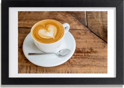 Produktbild von Bild 30x20 MDF-Rahmen, Wandkunst Kaffee in einer Tasse