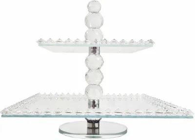 Produktbild von Madex Glas-Etagere drehbar mit Spiegelboden für Kuchen