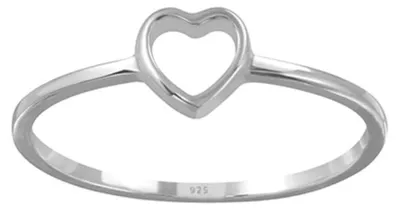 Produktbild von Herz Ring: 925 Silber Ring 52 (16.5 mm Ø)