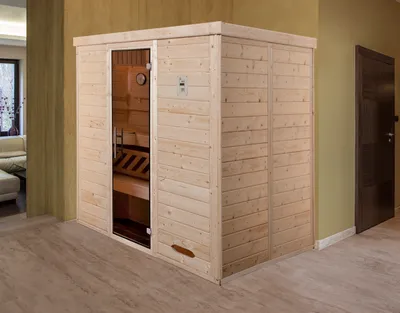 Produktbild von weka Premium Massivholz-Elementsauna KEMI  Gr. 4 Sparset 7,5 kW OS inkl. digitaler Steuerung x B x T x H  x 195 x 193 x 200