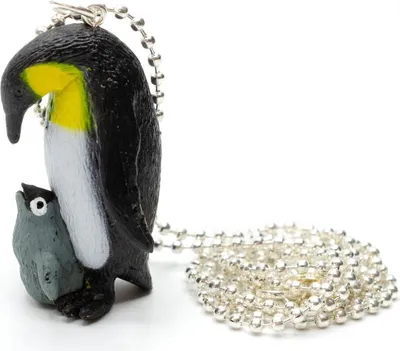 Produktbild von Pinguin mit Baby Kette Halskette Miniblings 80cm Tier Pinguine Antarktis Zoo