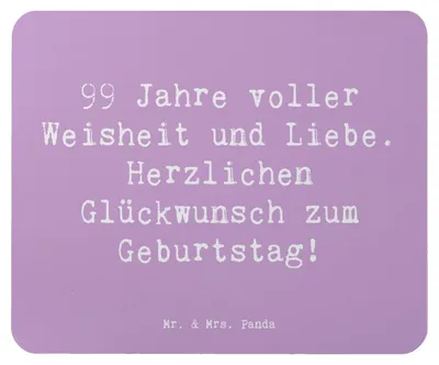 Produktbild von Mr. & Mrs. Panda Mauspad Spruch 99. Geburtstag - Lavendeltraum - Geschenk, Mousepad, Erinnerungen, pc, mausteppich, Alter, liebevolle Geschenke, Lebensfreude, Mouse Pad