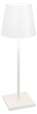 Immagine prodotto di Zafferano Lampada a led da tavolo Poldina L Desk Bianca ricaricabile e dimmerabile con batteria fino a 12 ore