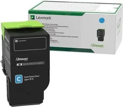 Produktbild von Toner Cartridge, Lexmark C242XC0, Cyan, Extra Lange Dauer, 3500 Seiten, Kompatibel mit C2425dw, C2535dw, MC2425adw