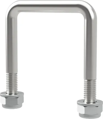 Produktbild von U-Bügelschraube M10 mit Stopmuttern Boot Sliphilfe Trailer verzinkt SUPROD, M10, LW=61, LH=80 mm