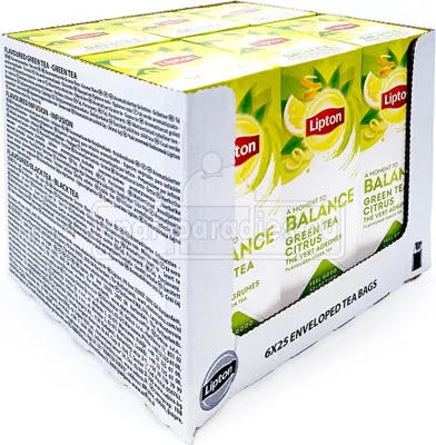 Obrázok produktu pre Lipton Zelený čaj Citrus Balance, balenie po 25 ks x 6