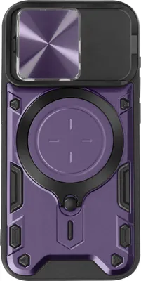 Obrázok produktu pre Avizar, nárazuvzdorné hybridné puzdro s kovovým okrajom pre Apple iPhone 15 Pro, fialová farba