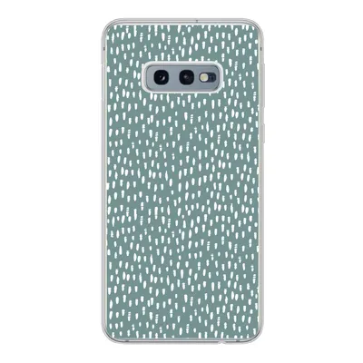 Produktbild von MuchoWow® Handyhülle Schutzhülle Hülle für Samsung Galaxy S10e Polka dots - Weiß - Grün Silikon Softcase Handy Hülle - Handy
