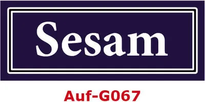 Produktbild von 15 Stück Gewürzaufkleber Sesam 40x16mm Gewürzetiketten Sticker Lebensmittel (Auf-G067)