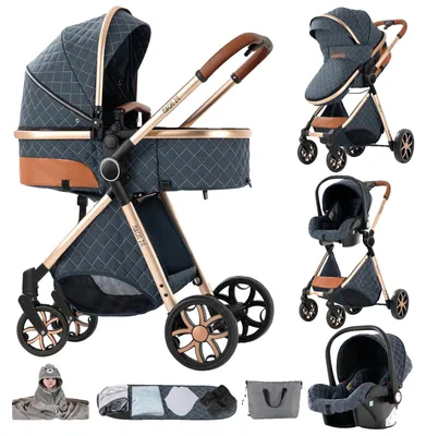 Productafbeelding van Babywagen, lichtgewicht ontwerp, compact opvouwbaar, modelnummer: YV9-BLAU1
