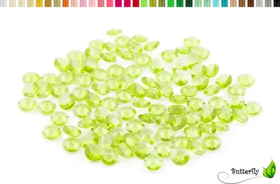 Produktbild von 100 Dekosteine Diamanten 12mm, Farbe:maigrün / lindgrün 550